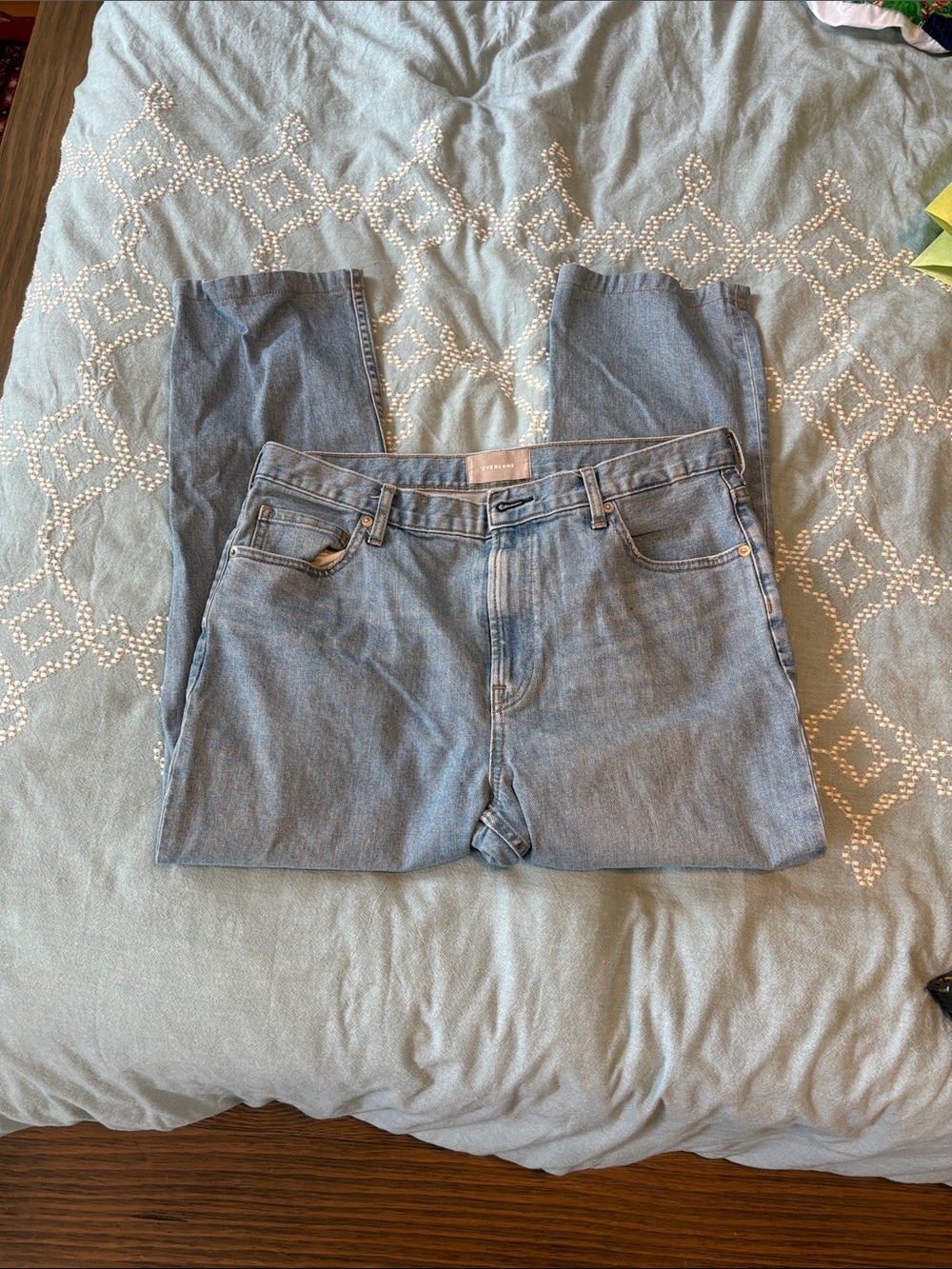 Everlane High rise kick out crop jeans